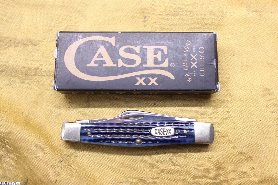 2000 Case XX 6375 SS Mediterranean Blue Bone Jigged Large Stockman Knife from Ted’s Pawn Shop near Norwood, Ohio, USA