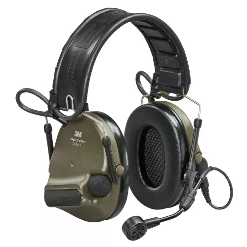 3M - Peltor ComTac VI NIB Headset, Electronic Earmuff, Green