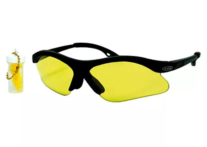 3M/Peltor Sport Youth Shooting Glasses Amber & Disposable Earplugs