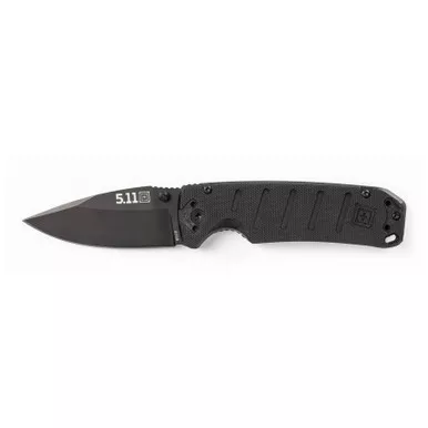 5.11 Tactical 51158 Ryker DP Mini Everyday Carry Folding Knife 3.00" D2 Steel Plain Edge Blade, Black