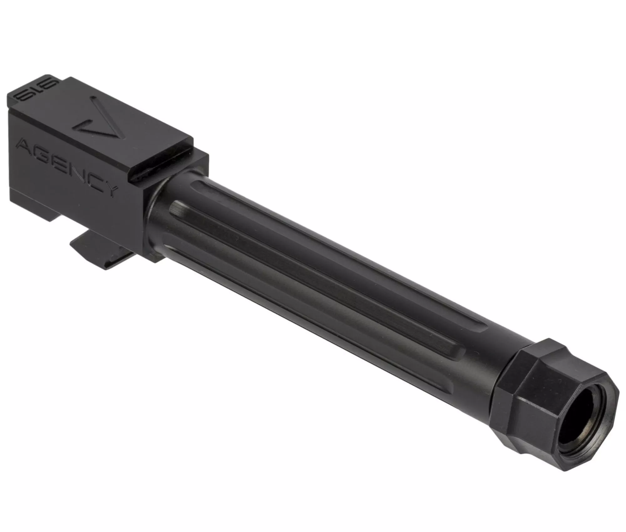 Agency Arms Glock 19 Mid Line Fluted Threaded Barrel 1/2X28 Black DLC