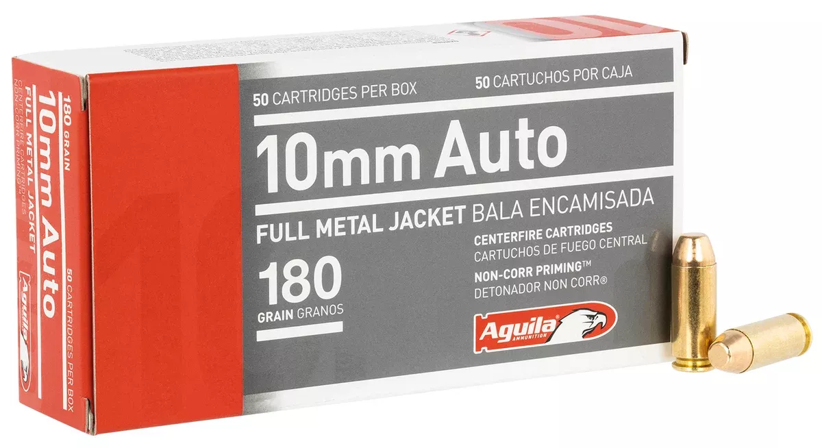 Aguila 1E102110 10mm Auto 180gr Full Metal Jacket 50 Per Box/20 Case