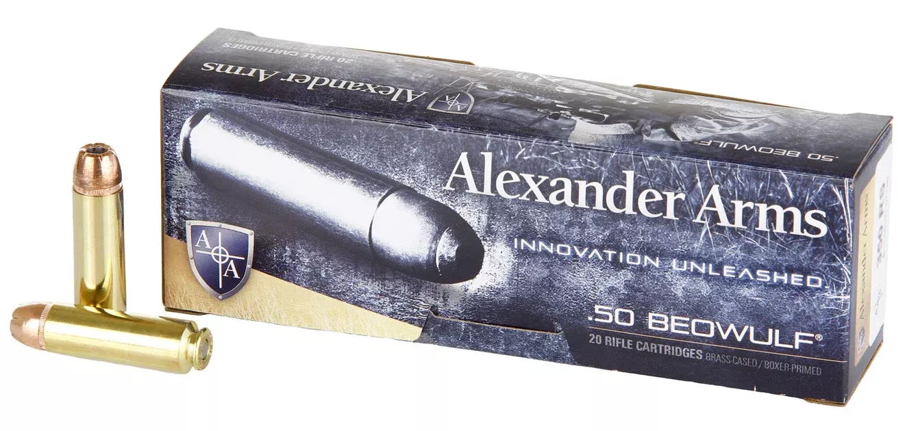 Alexander Arms AB350XTPBOX XTP50Beowulf 350gr Hornady XTP Hollow Point 20 Per Box/10 Case
