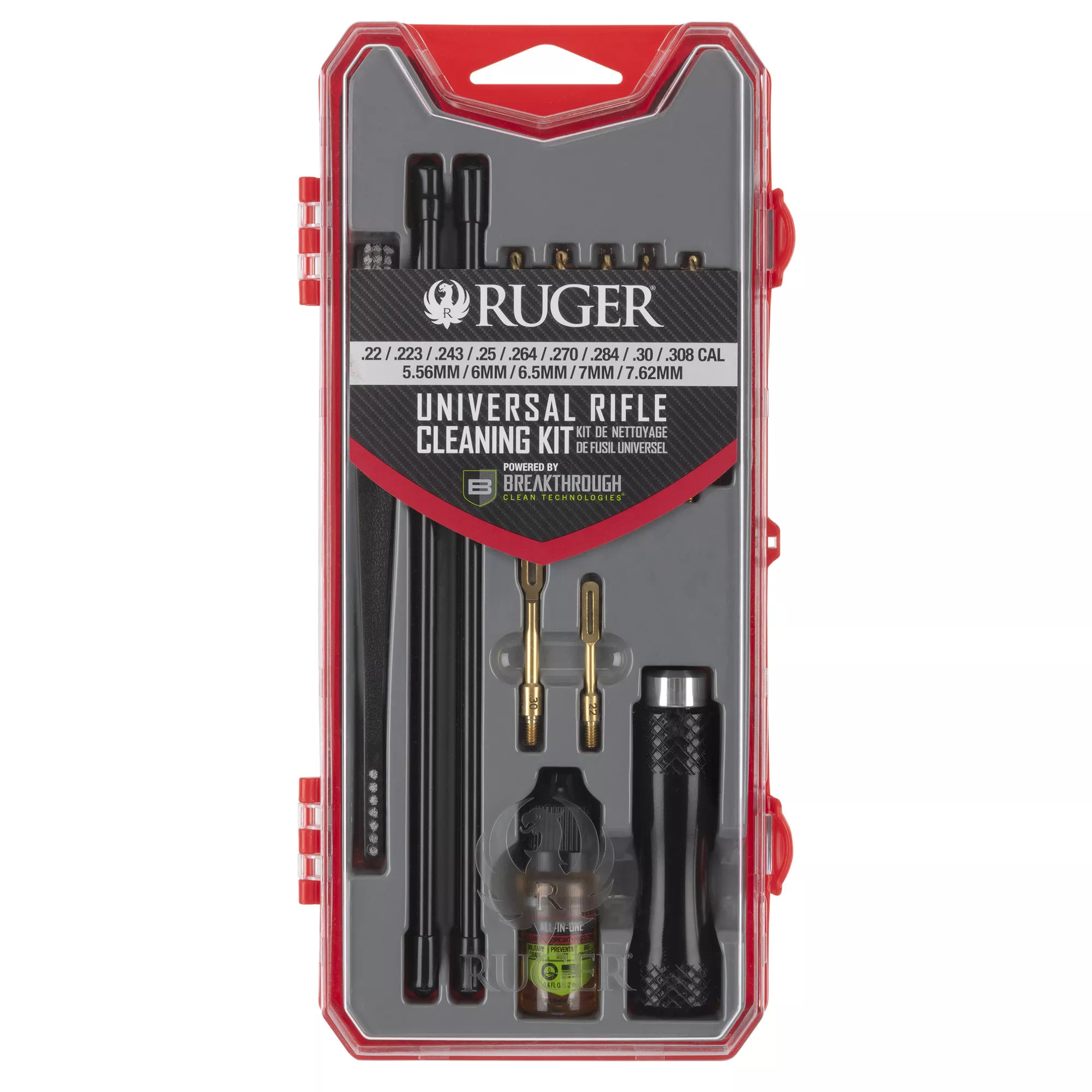 Allen .22-.30 Universal Rifle Cleaning Kit Red/Gray