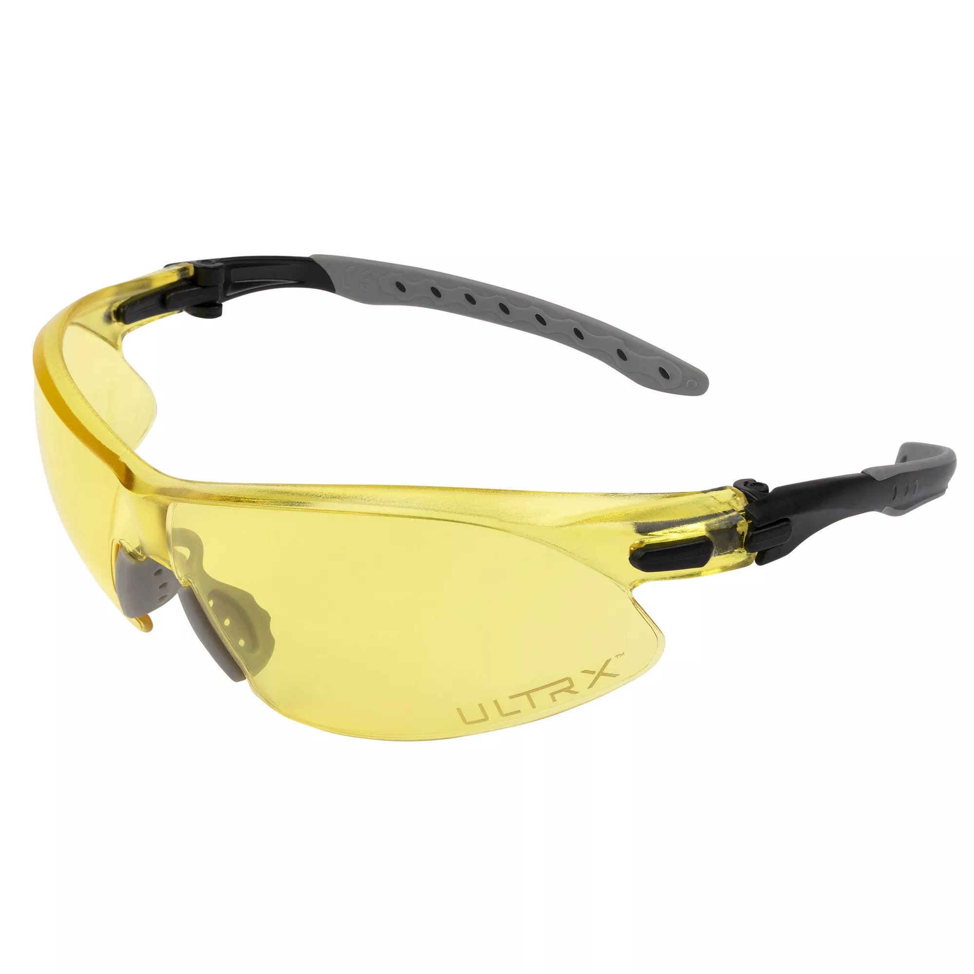 Allen ULTRX Keen Safety Glasses Black Frame wYellow Lens