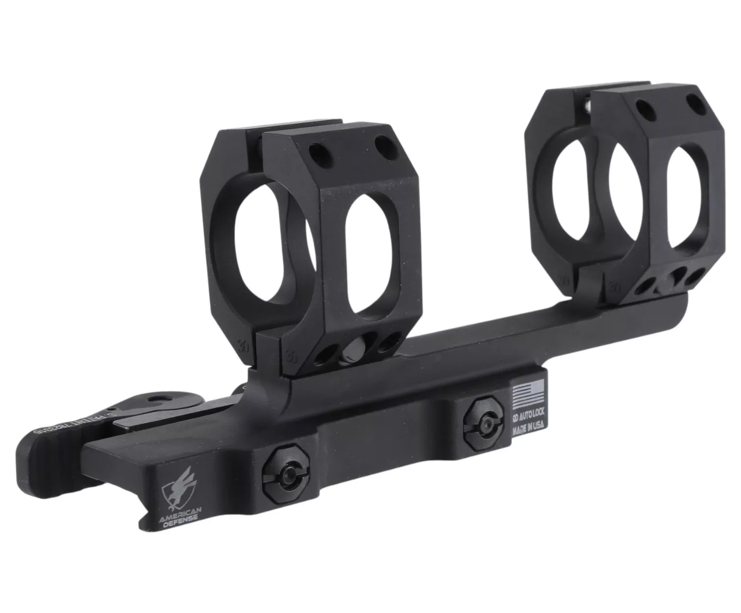 American Defense Recon 30mm Scope Mount w/QD Auto Lock Lever System Black