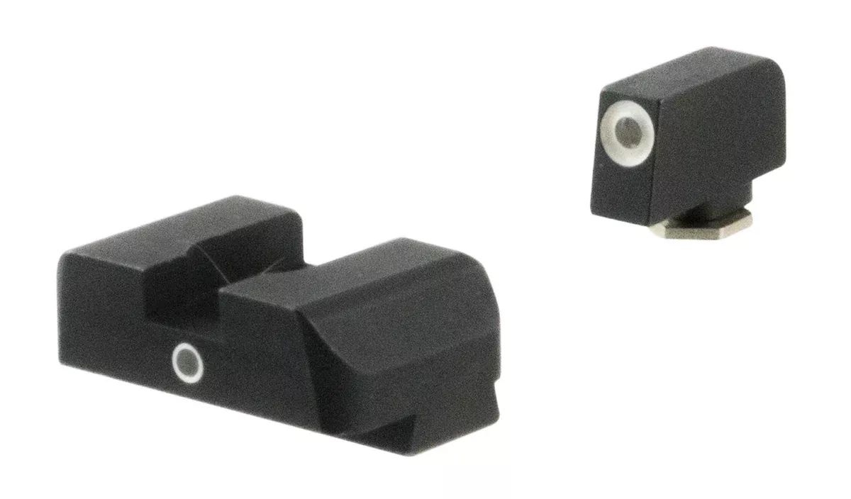 AmeriGlo GL5101 i-Dot SightSet for GlockGreen Tritium White Outline Front Sight-Green Tritium Rear Sight
