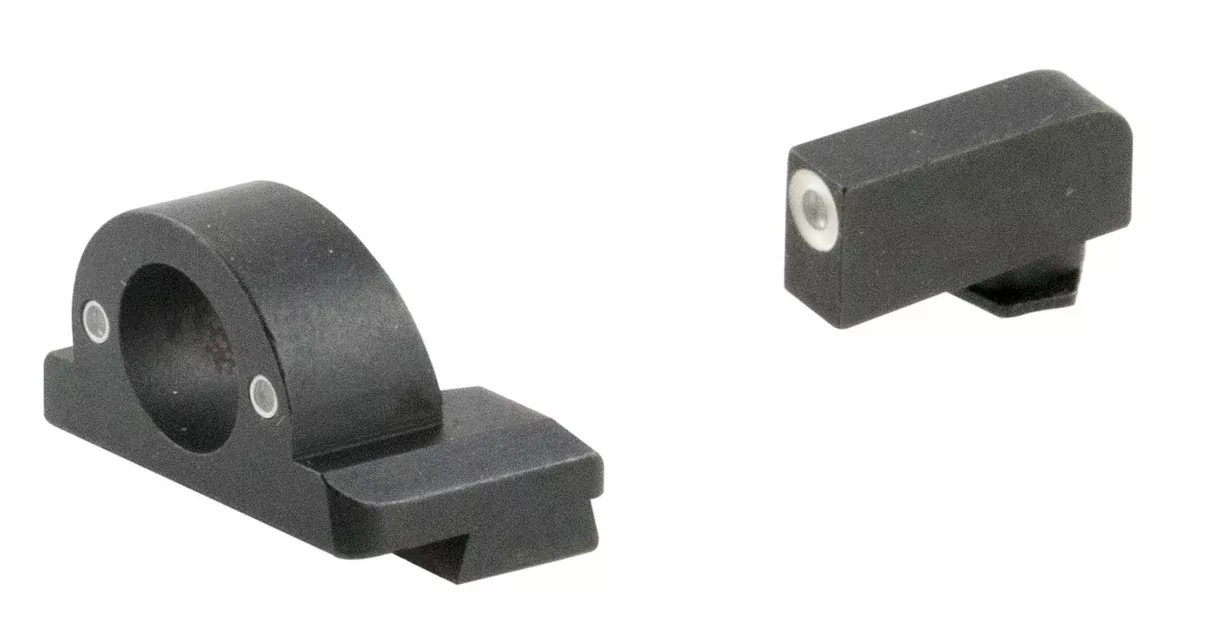 AmeriGlo GL5125 Ghost Ring Sight Set for GlockGreen Tritium White Outline Front Sight-Green Tritium Rear Sight