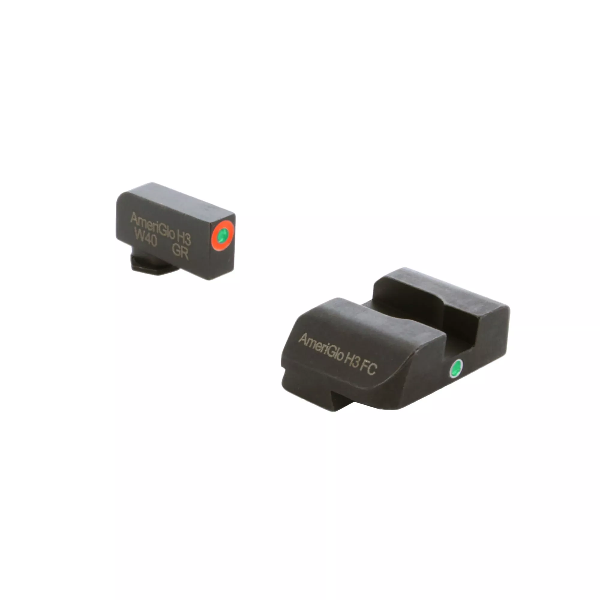 AmeriGlo I-Dot Single Dot Night Sight Glock Gen5 Green Front/Orange Outline Green Rear