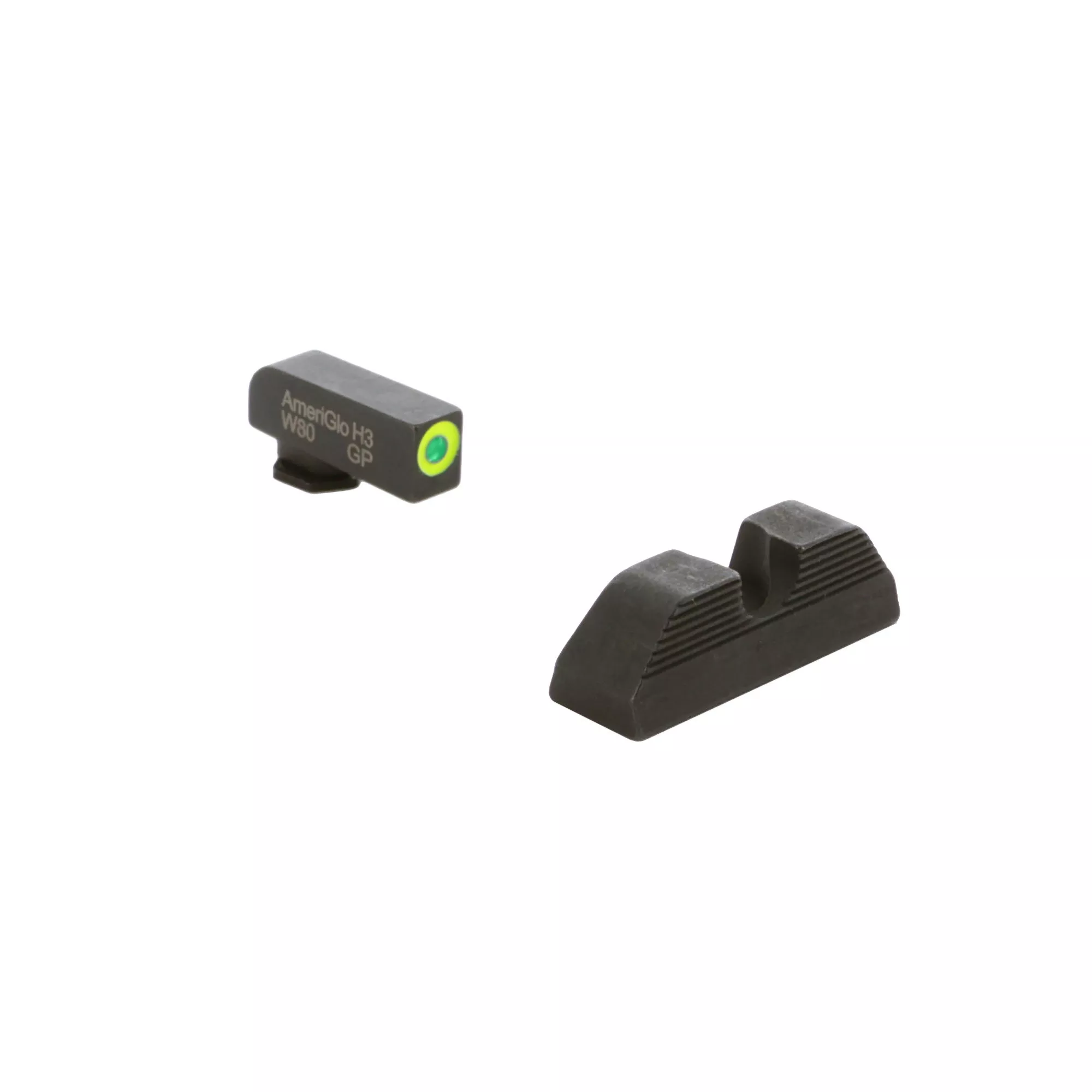 AmeriGlo Protector Night Sight Glock Gen5 Green Front/LumiGreen Outline Black U Notch Rear