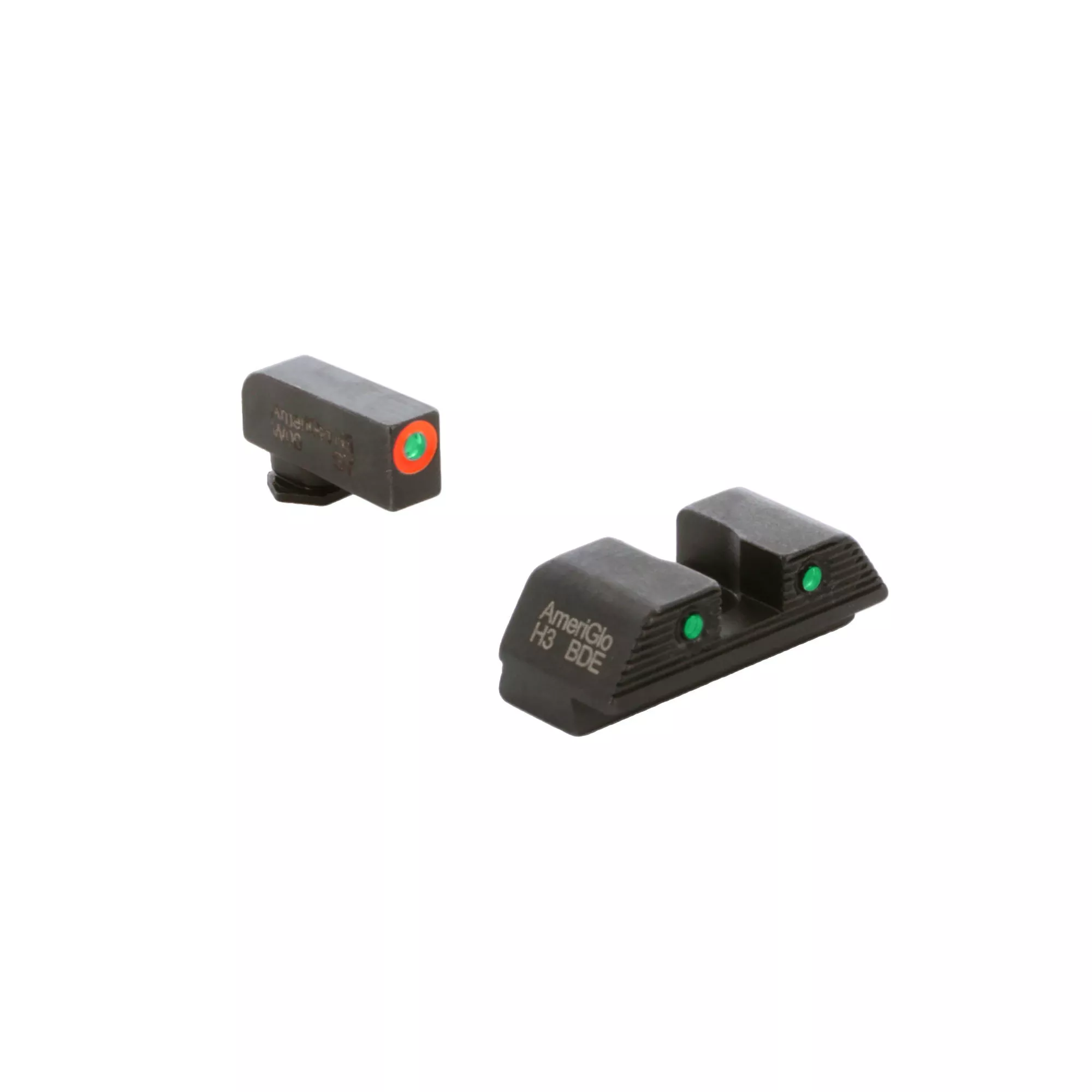 AmeriGlo Trooper Night Sight Walther PDP Green Front/Orange Outline Green/Black Outline Rear