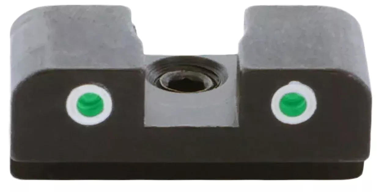 AmeriGlo XD191R Tritium Rear Sight for Springfield XD/HellcatGreen Tritium White Outline Rear