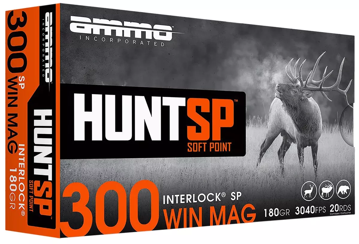 Ammo Inc 300WM10SPA20 Hunt300Win 180gr Soft Point 20 Per Box/10 Case