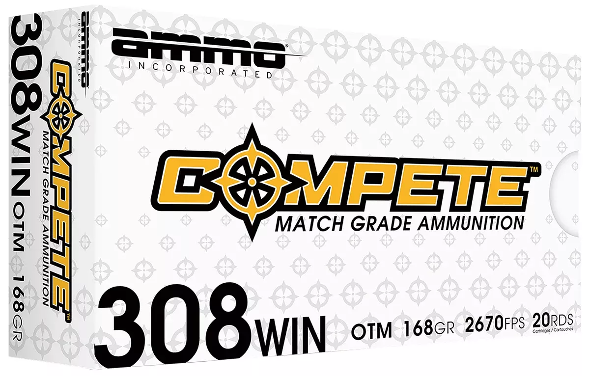 Ammo Inc 308168BTHPA20 Match308 Win 168 gr Boat Tail Hollow Point 20 Per Box/ 10 Case