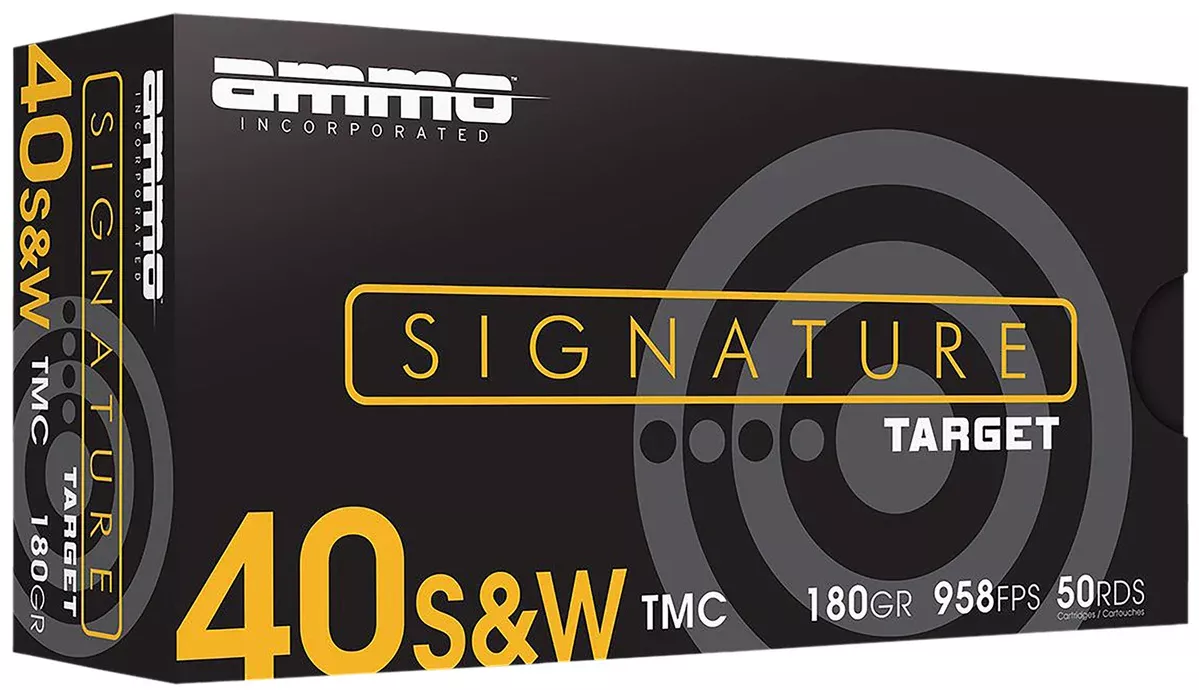 Ammo Inc 40180TMCA50 Signature40 S&W 180 gr Total Metal Case (TMC) 50 Per Box/20 Cs