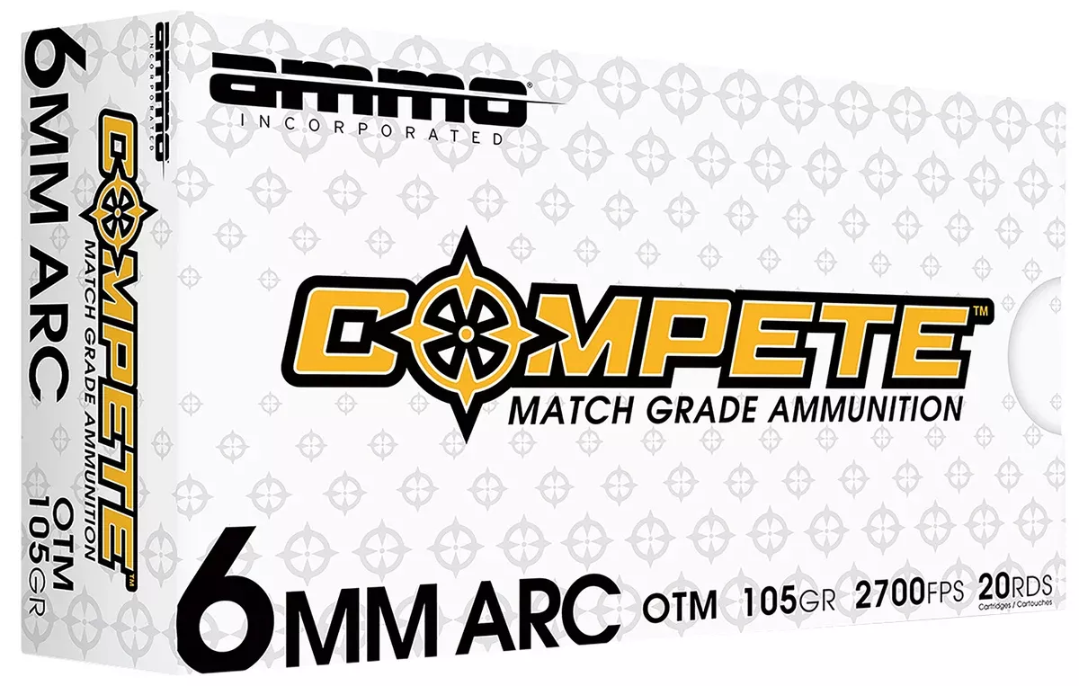 Ammo Inc 6ARC105BTHPA20 Match6mm ARC 105 gr Boat Tail Hollow Point 20 Per Box/ 10 Case