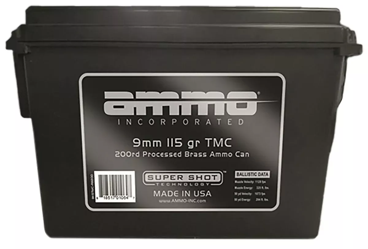 Ammo Inc 9115TMC-RB200 9mm Luger 115 gr Total Metal Case (TMC) 200 Per Box/
