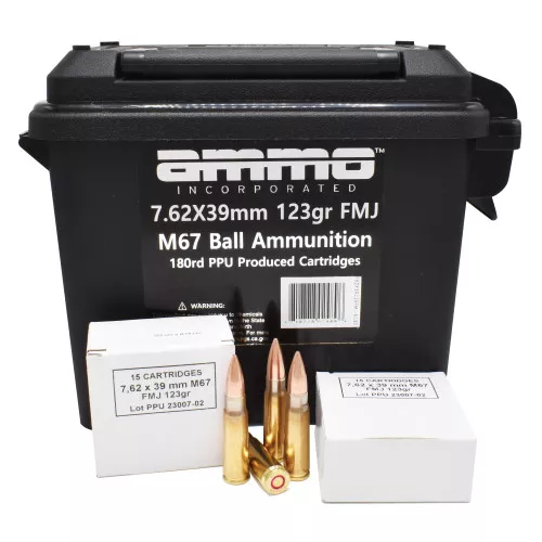 Ammo Inc M67 Ball 7.62x39 123gr fmj - 180rd Box