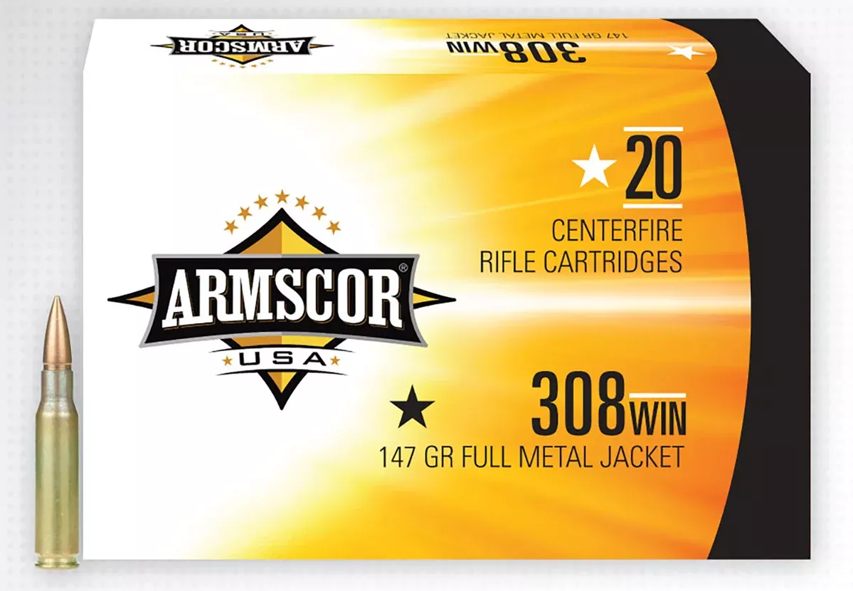Armscor 50170PH Precision308 Win 147 gr Full Metal Jacket (FMJ) 20 Per Box/25 Cs