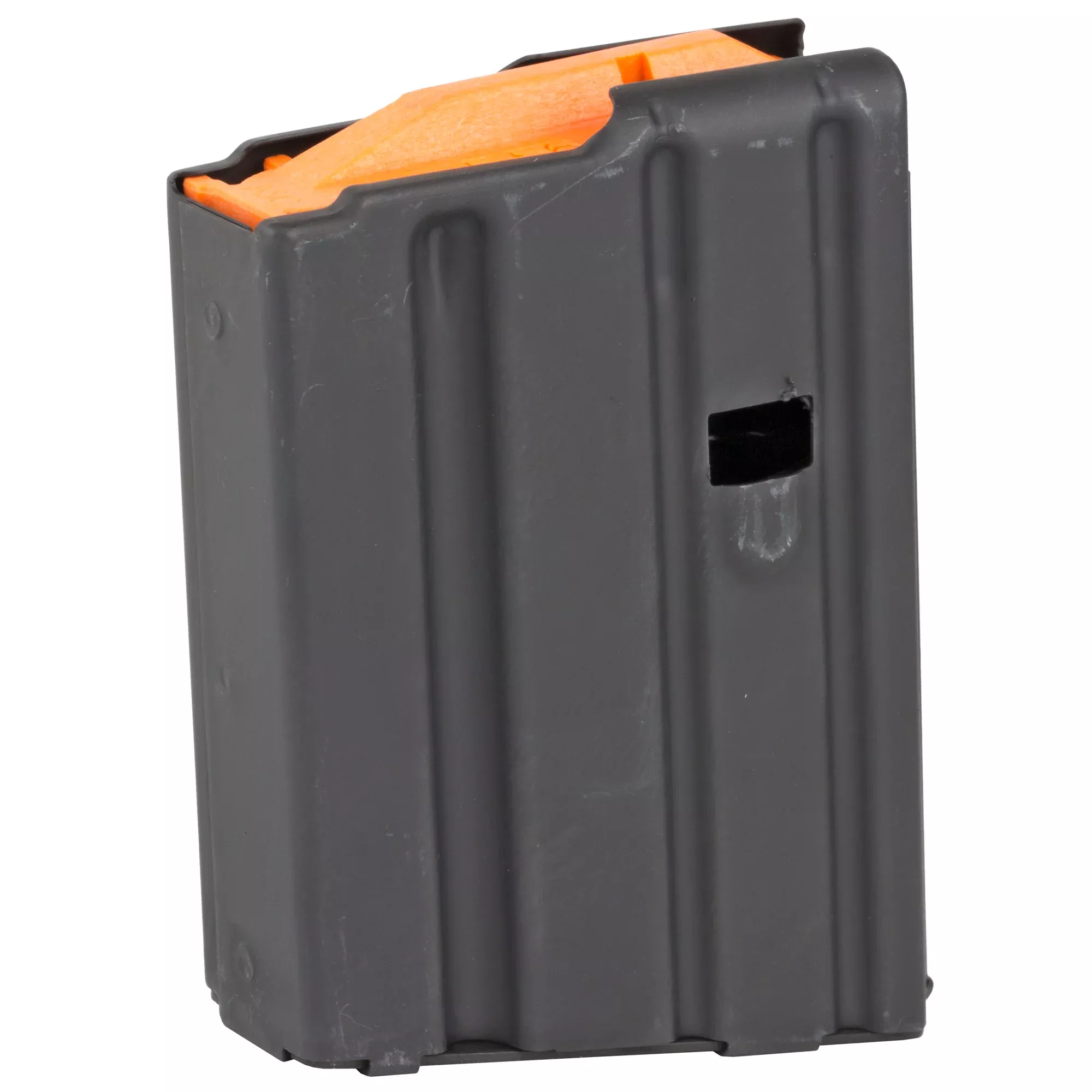ASC AR-15 .223/5.56 10-Round Stainless Magazine – Black Body with Orange Follower