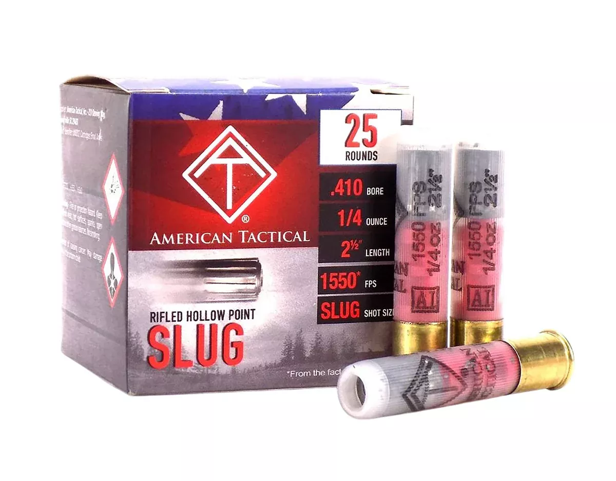 ATI ATIAC410R Shotshell410Gauge 2.50" 1/4oz Slug Shot 25 Per Box/10 Case