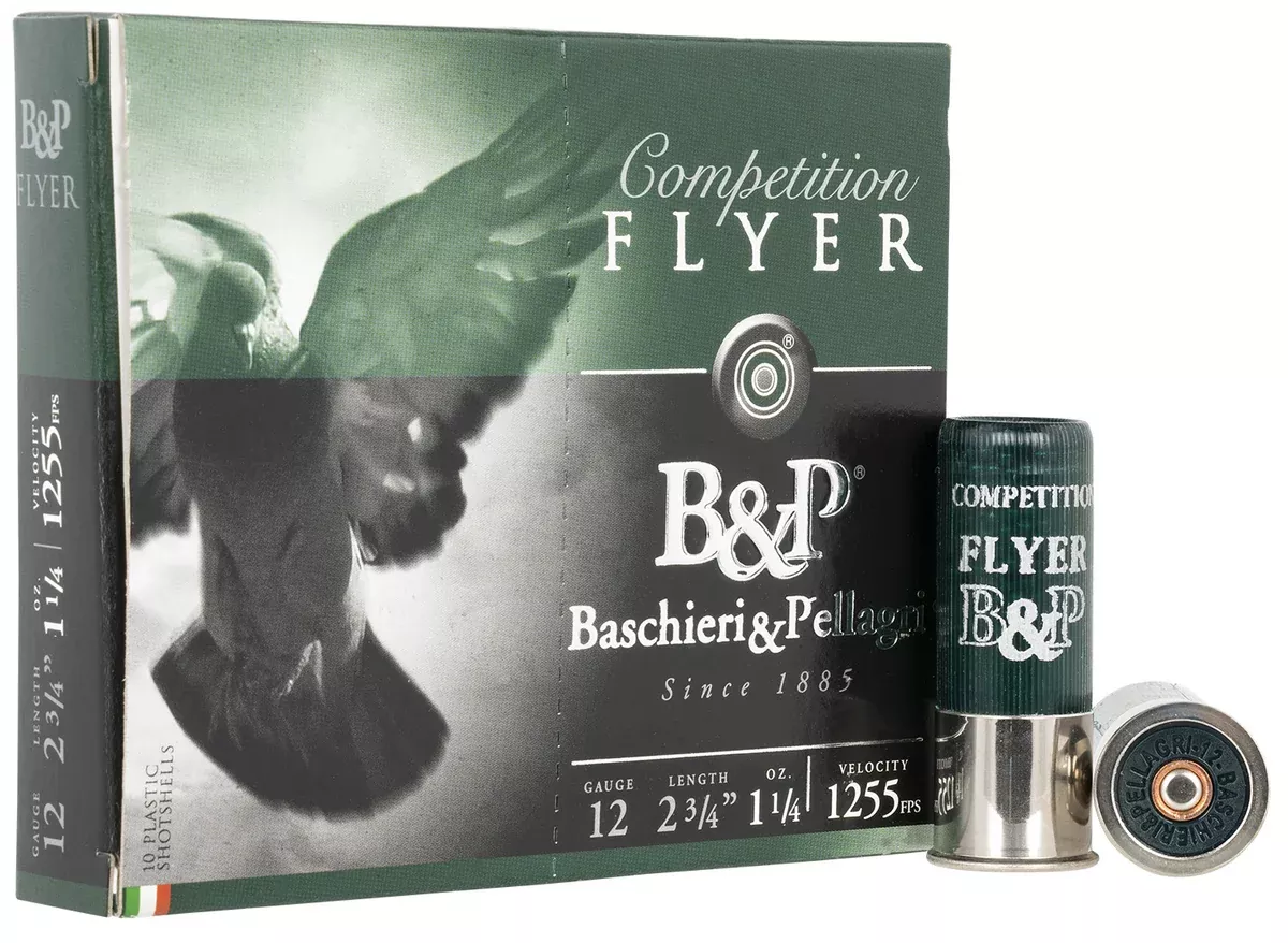 B&P 12B14PL7 Flyer12 Gauge 2.75" 1 1/4 oz 1255 fps 7.5 Shot 100rds (Sold by Case)
