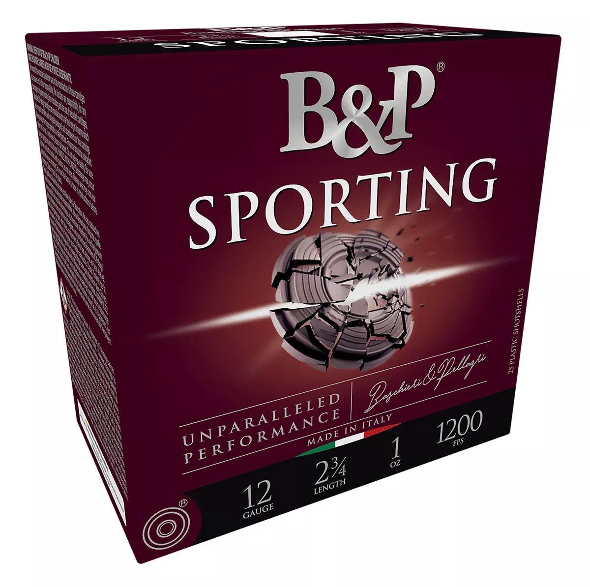 B&P 12B1SCL7 Sporting Clay12Gauge 2.75" 1oz 7.5Shot 25 Per Box/10 Case