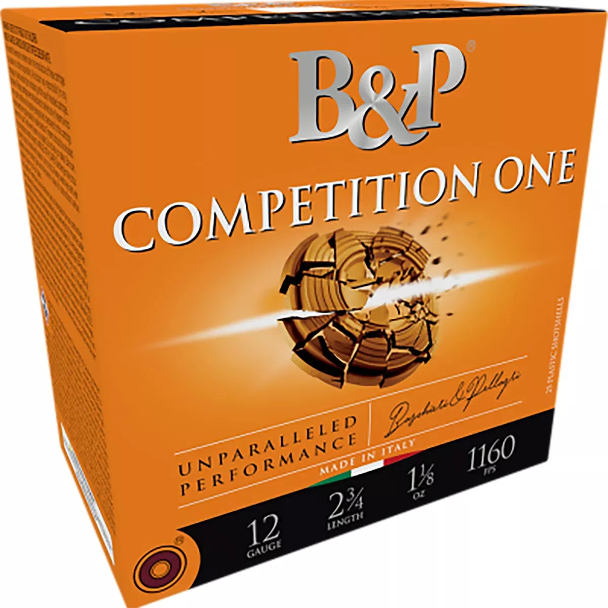 B&p Ammunition 12B18CP9 Competition One12Gauge 2.75" 1 1/8oz 9Shot 25 Per Box/10 Case