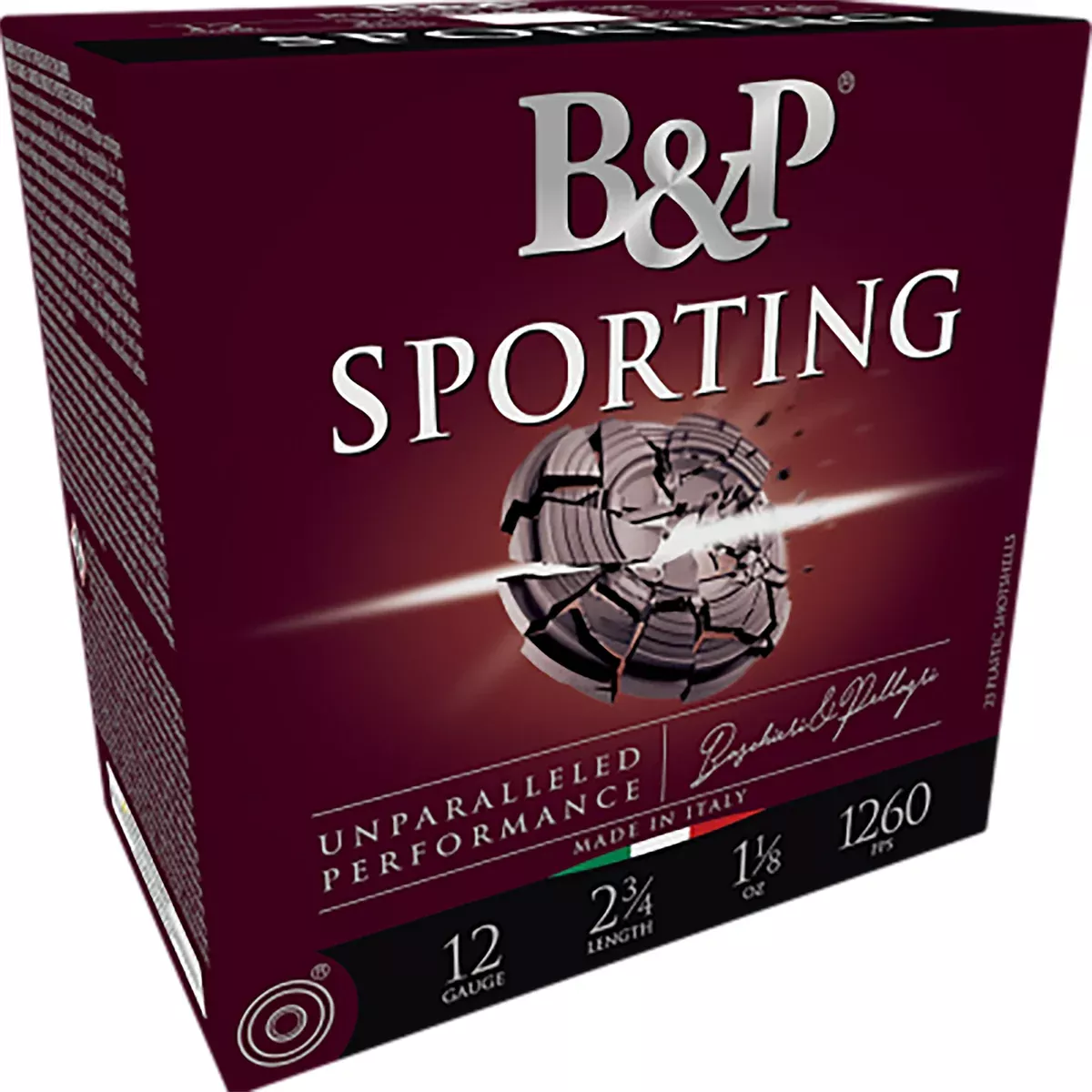 B&P Ammunition 12B1SH75 Sporting Clay12Gauge 2.75" 1oz 7.5Shot 25 Per Box/10 Case