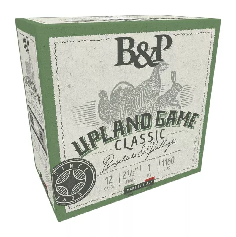 B&p Ammunition 12B1UP8 Upland Game Classic 12Gauge 2.50" 1oz 8Shot 25 Per Box/10 Case
