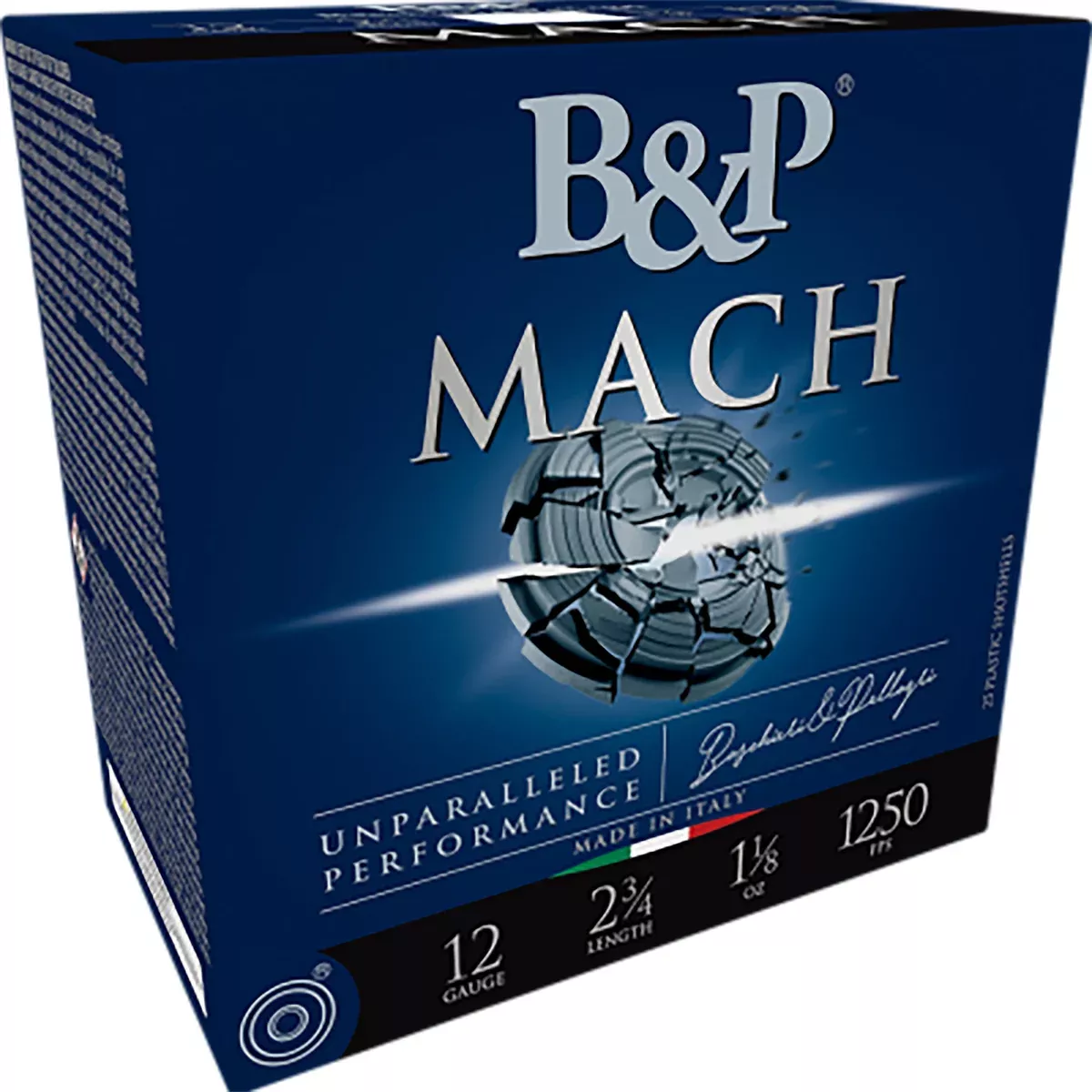 B&p Ammunition 12B78F29 Mach12Gauge 2.75" 7/8oz 9Shot 25 Per Box/10 Case