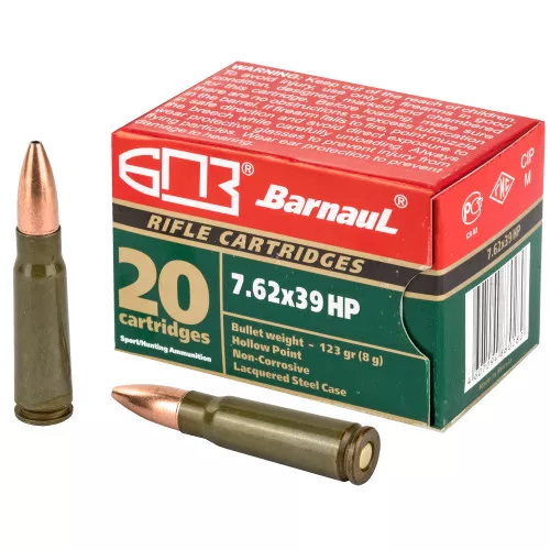 Barnaul - 7.62X39 123Gr Hollow Point Steel Case - 20 Rds