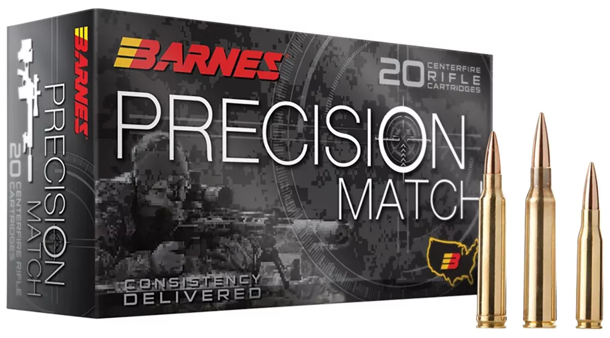 Barnes Bullets 30831 Precision Match6.5Grendel 120gr Open Tip Match Boat Tail 20 Per Box/10 Case