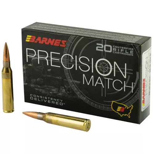 Barnes Precision Match - 338 Lapua 300 Grain OTM Boat Tail - 20 Rds