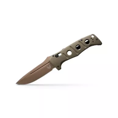 Benchmade 2750FE Adamas Auto Knife 3.80" Cerakote Drop Point Flat Earth Blade, OD Green G10 Handle