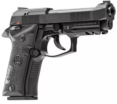 Beretta, 80X Cheetah, 380 ACP, 3.9" Barrel, 13Rd, Polymer Grip, Manual Safety/Decocker, Black, Double Action/Single Action, Semi-automatic, Metal Frame Pistol