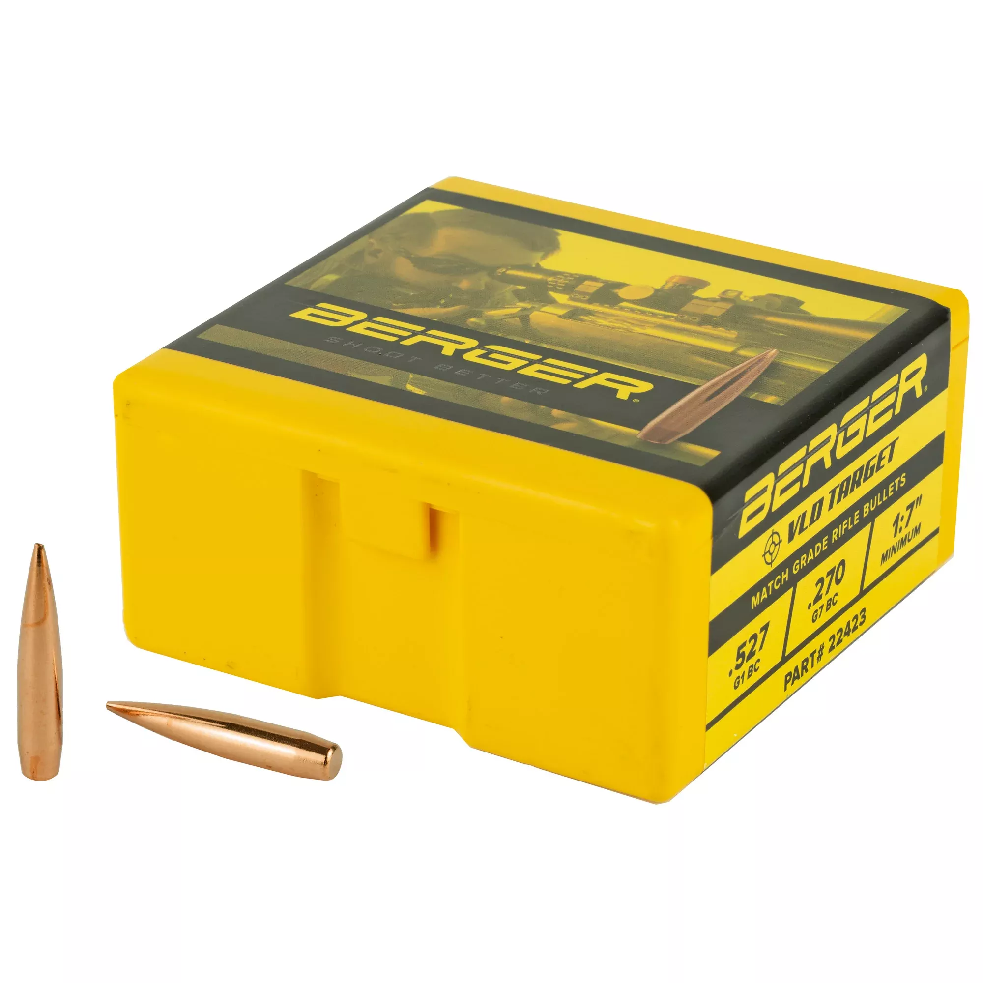Berger .224 90gr VLD Target Bullets – 100 Count