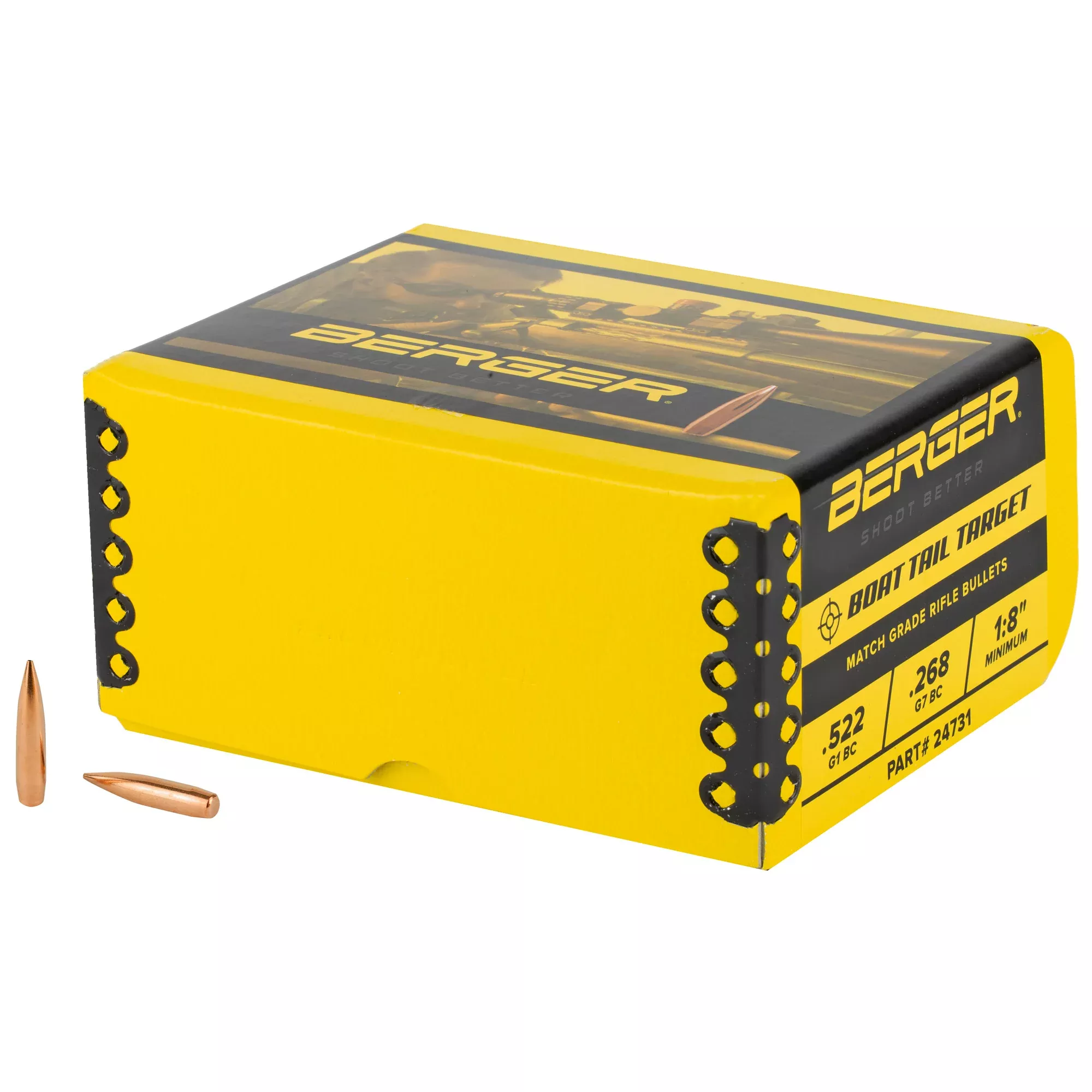 Berger .243/6MM 108 Grain Boat Tail Target Bullets – 500 Count