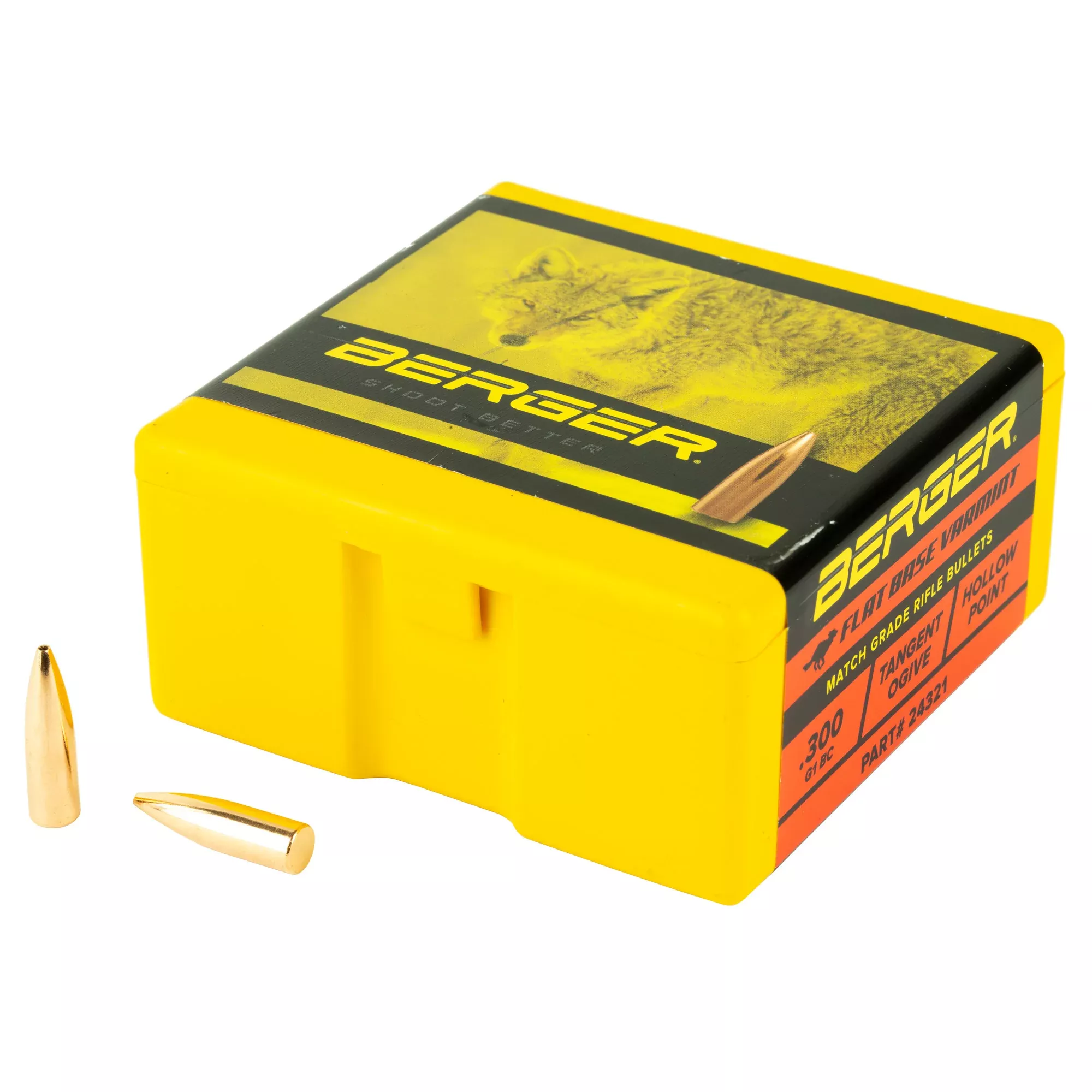 Berger .243 80 Grain Varmint Flat Base Bullets – 100 Count
