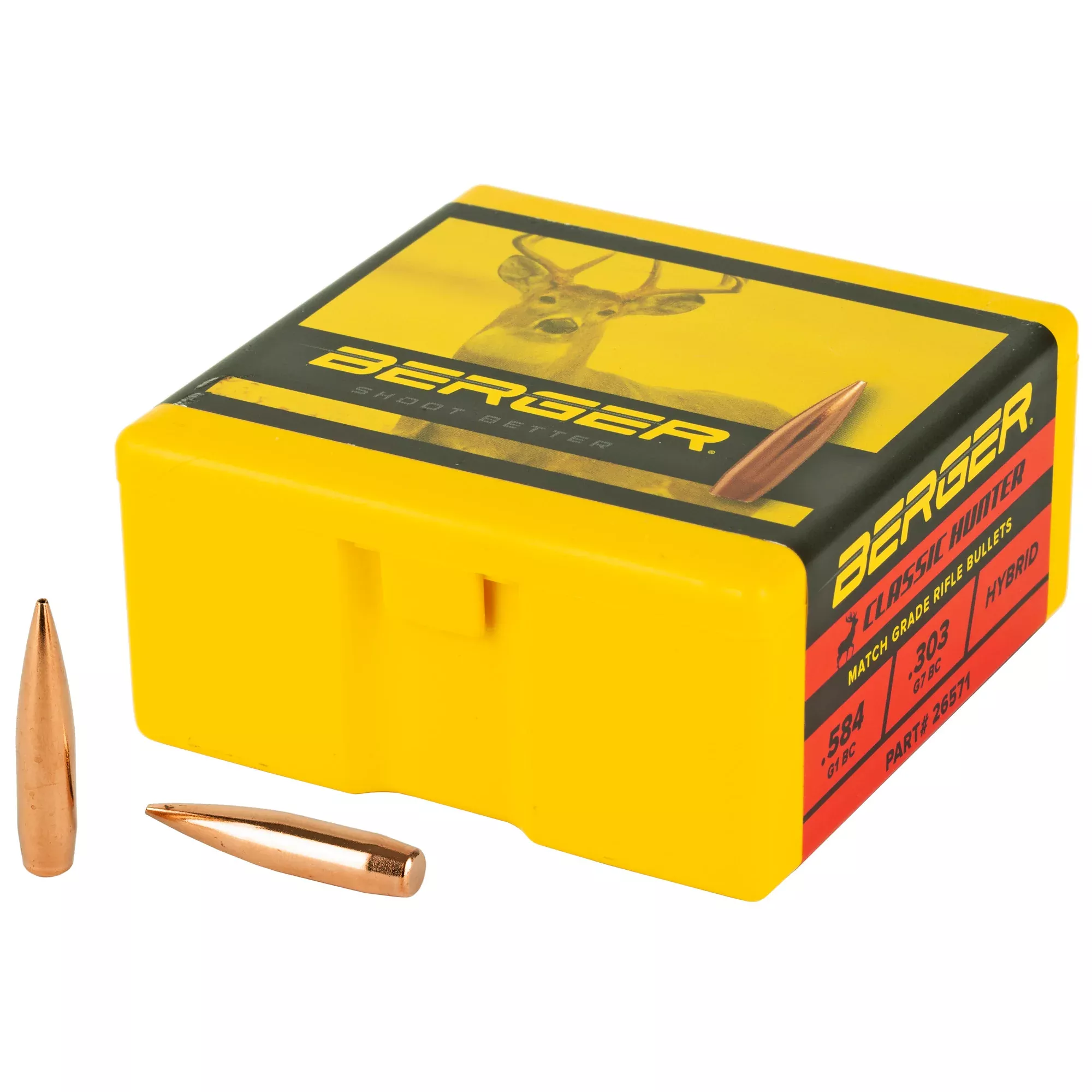 Berger .264 135 Grain Classic Hunter Bullets – 100 Count