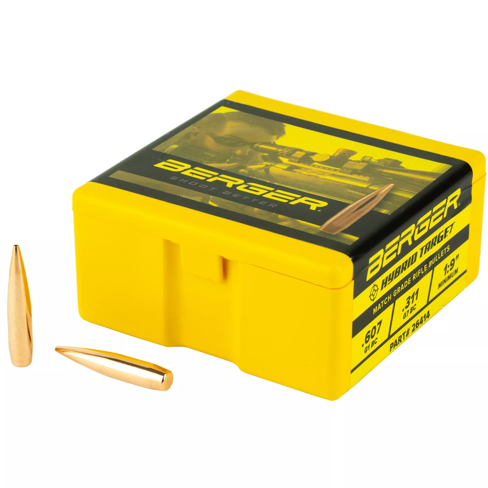 Berger .264 140 Grain Target Hybrid Bullets – 100 Count