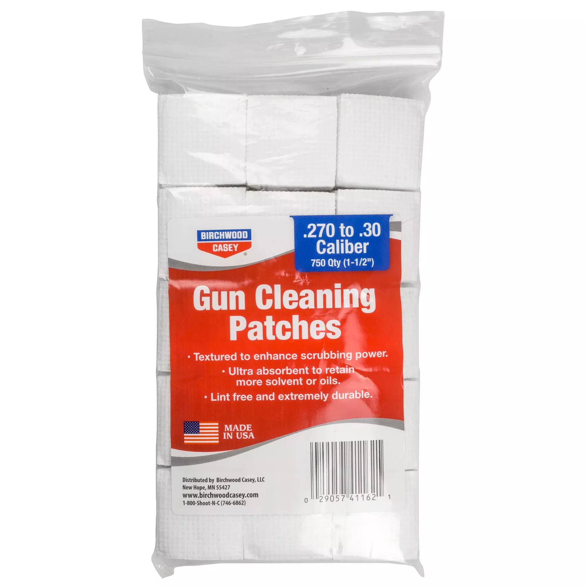 Birchwood Casey 1-1/2" Cleaning Patches – .270-.30 Cal 750-Pack
