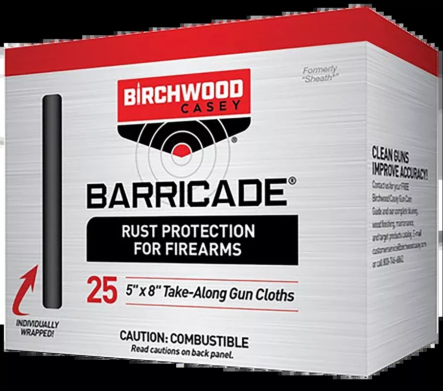 Birchwood Casey 33025 Barricade Take Alongs Foil Pack 5" x 8" Cloths 25 Per Box