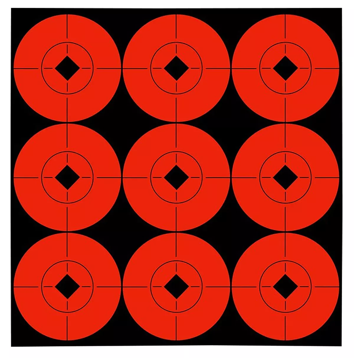 Birchwood Casey 33902 Target SpotsSelf-Adhesive Paper Black/Orange 2" Bullseye 90 Pack
