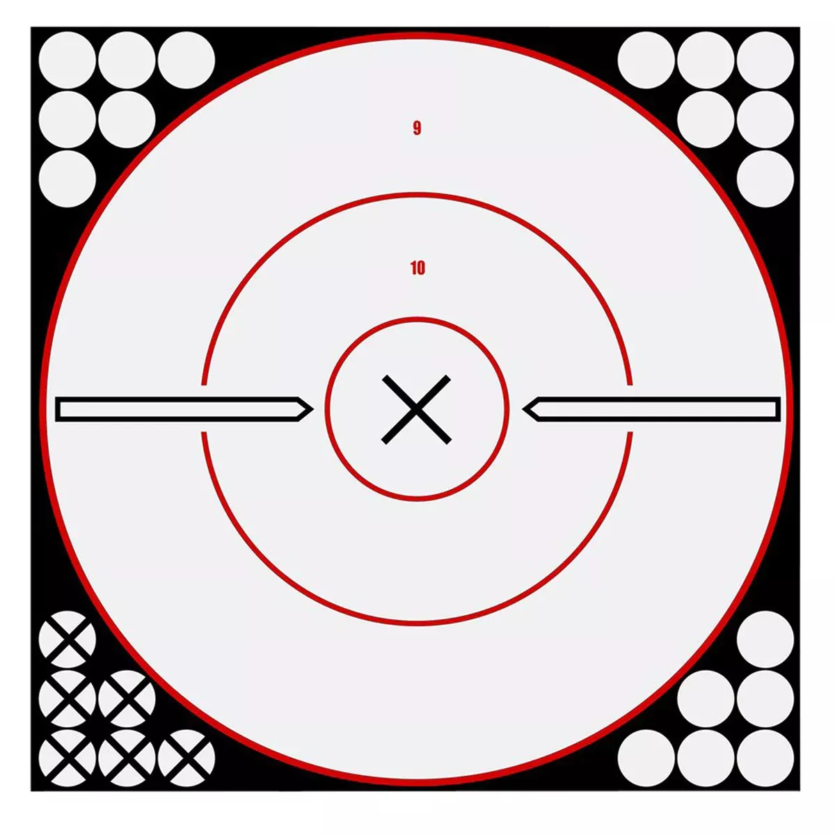 Birchwood Casey 34019 Shoot-N-C Reactive Target Self-Adhesive Paper Black/White 12" Bullseye 5 Pack