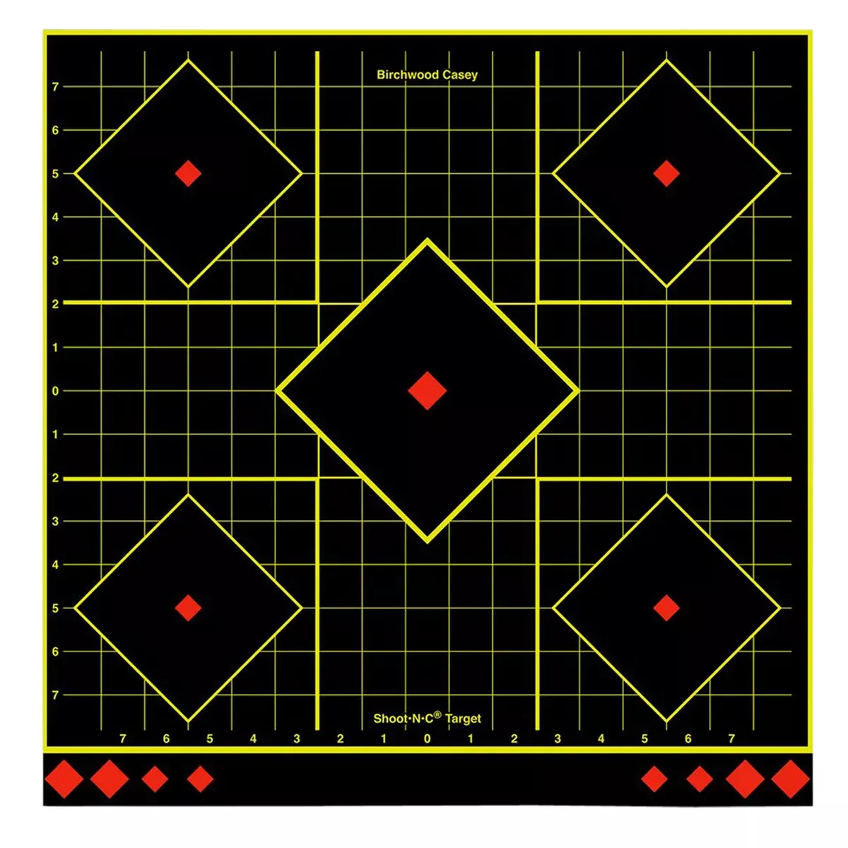 Birchwood Casey 34175 Shoot-N-C Reactive Target Self-Adhesive Paper Multi Color 17.75" 5-Diamond 5 Pack