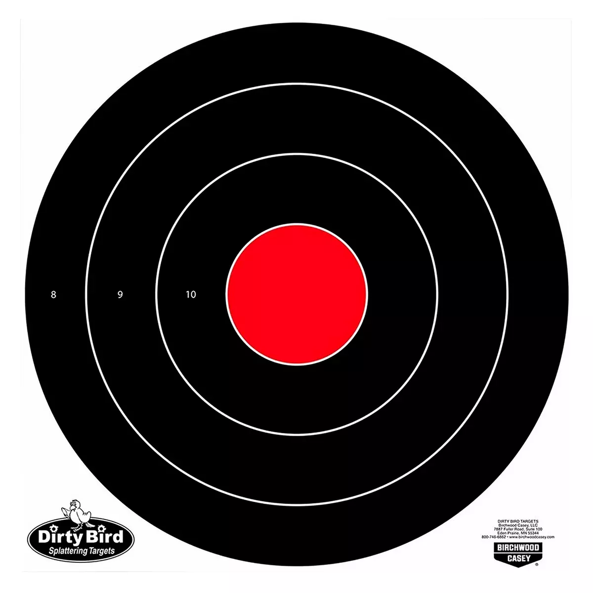 Birchwood Casey 35181 Dirty BirdBullseye Tagboard Target 17.25" 100 Per Pkg