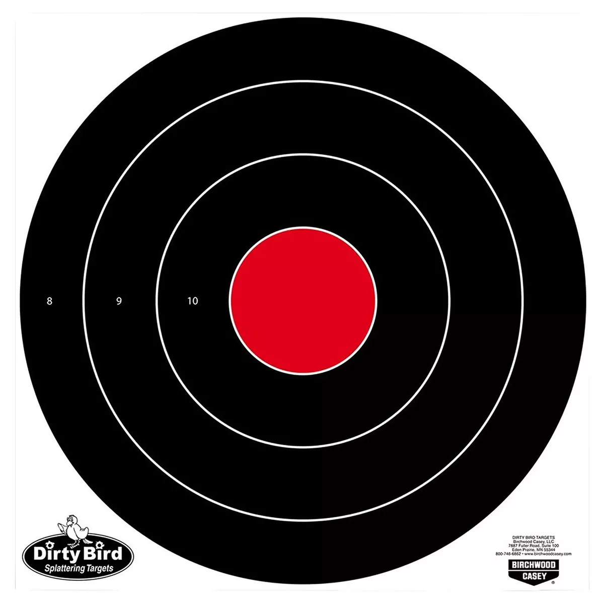 Birchwood Casey 35185 Dirty Bird17.25" Bullseye Tagboard Hanging Black/White 5 Pack