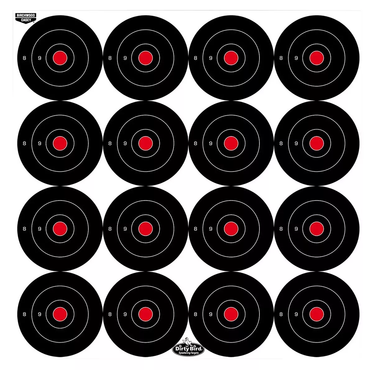 Birchwood Casey 35309 Dirty Bird3" Bullseye Tagboard Hanging Black/White 12 PK
