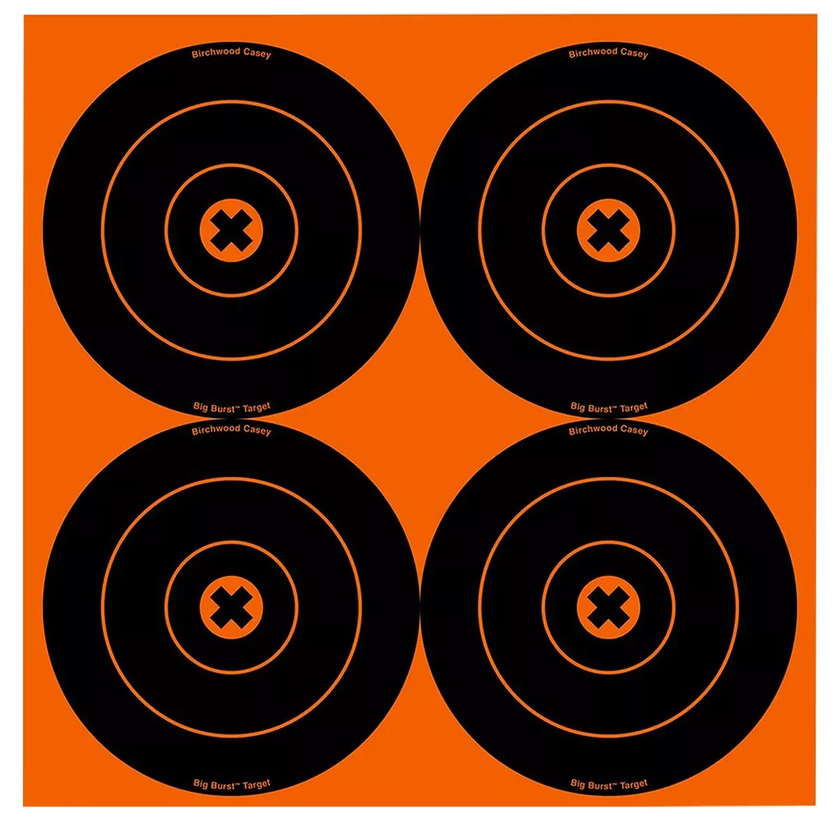 Birchwood Casey 36612 Big Burst Revealing Target Self-Adhesive Paper Black/Orange 6" Bullseye 12 Pack